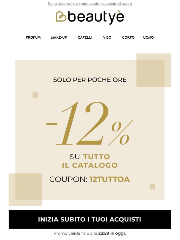 EXTRA 12% su TUTTO il catalogo