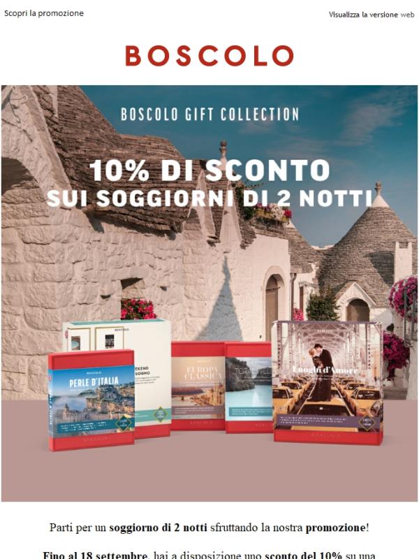 10% di sconto sui soggiorni di 2 notti