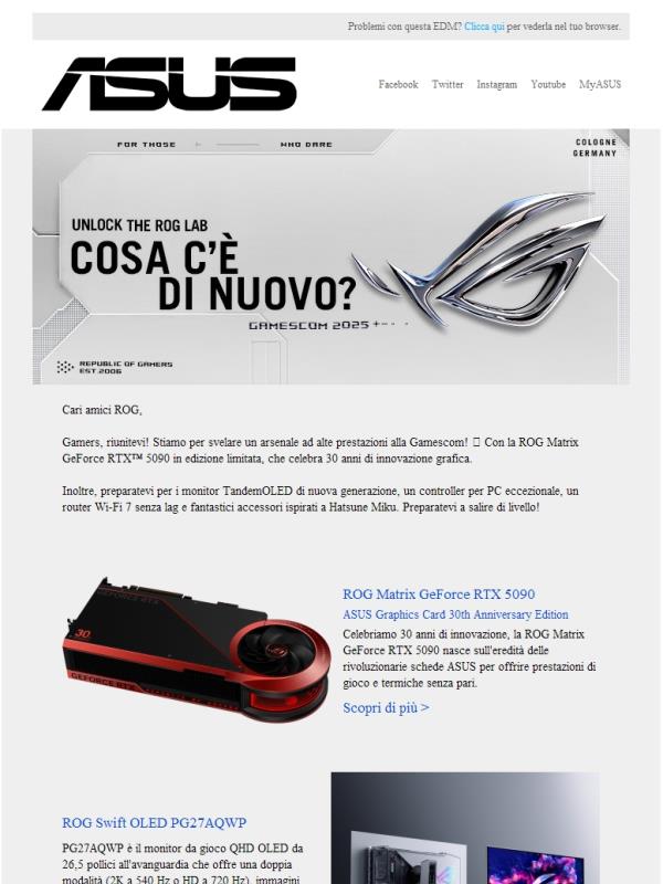 🔥 Novità ROG a Gamescom 2025