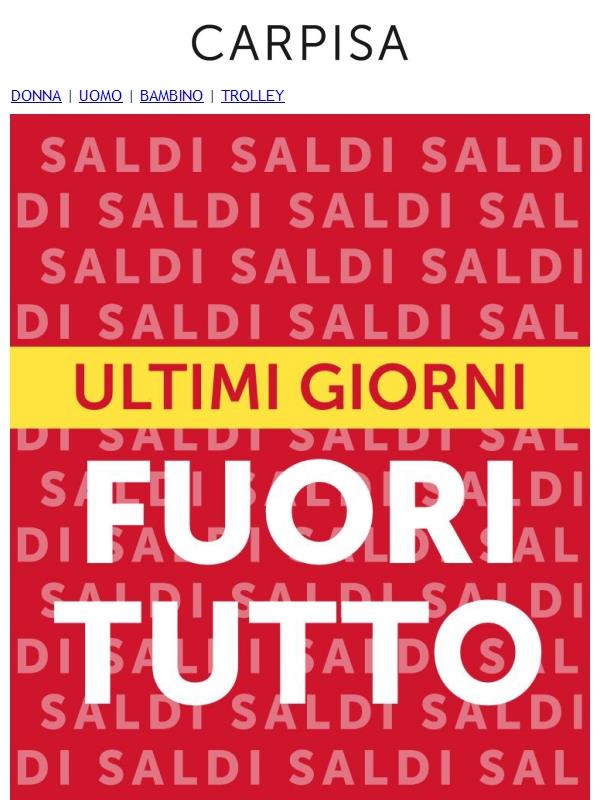 È l’ultimo weekend di saldi: fino al 70%!