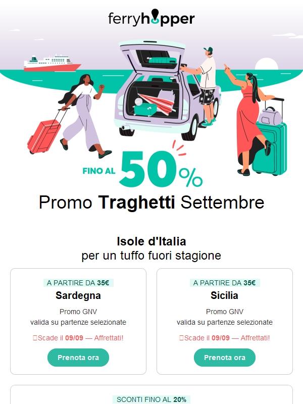 🚢 Sconti fino al 50%: Offerte Settembre