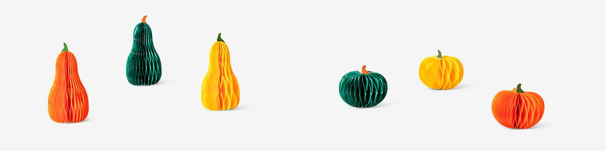 Felt pumpkin garland - 300 cm