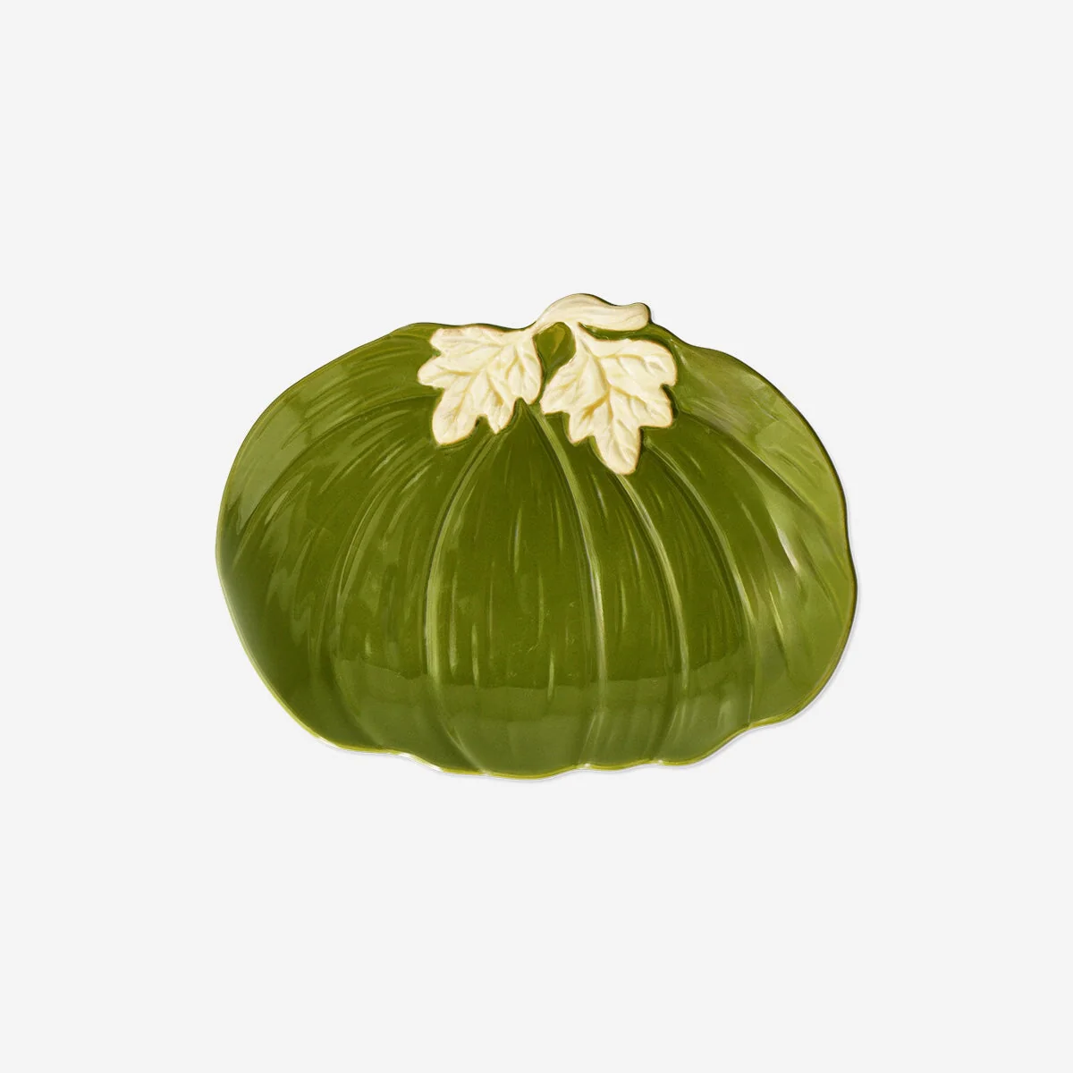 Green pumpkin serving plate - 33 cm