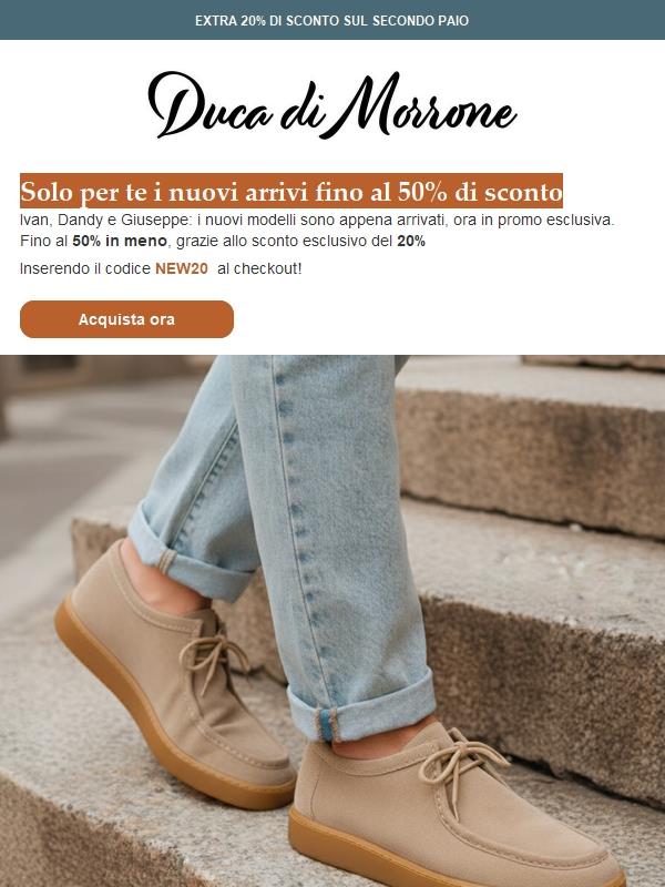 Fino al 50% di sconto sui nuovi arrivi!
