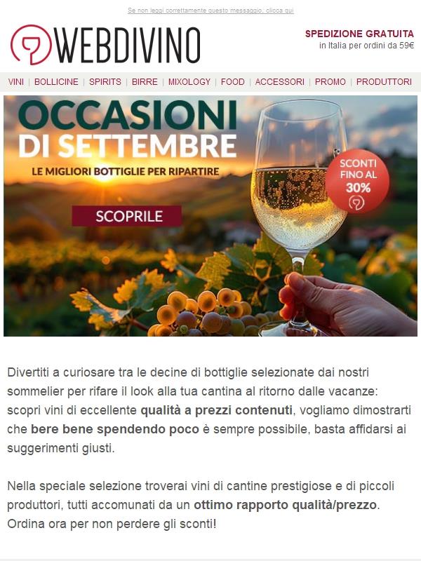 Occasioni di settembre 👉 Risparmia fino al 30%