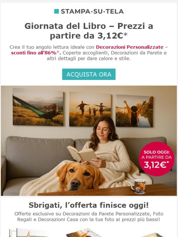 Saldi di Giornata del Libro! Prezzi da 3,12€