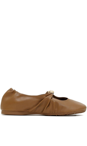 Pebble soft leather ballets