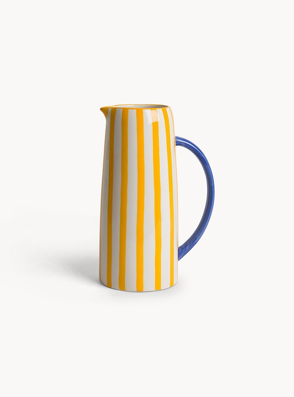 Caraffa in ceramica a righe