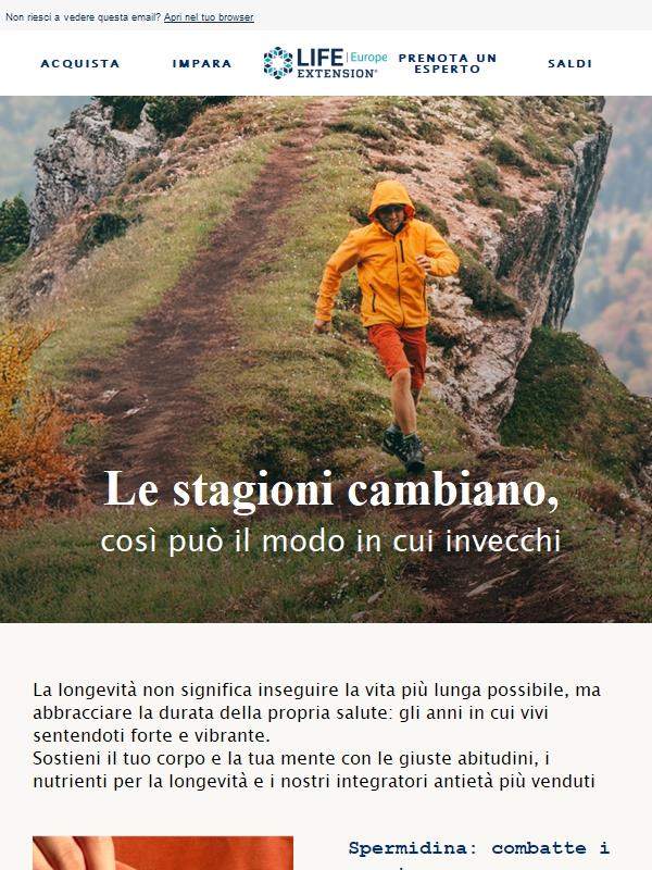 Le stagioni cambiano, così come l'invecchiamento