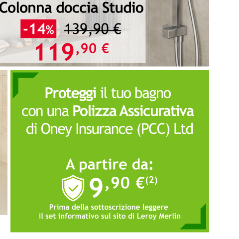 a partire da 9,90€ proteggi il tuo bagno con polizza assicuratica oney insurance