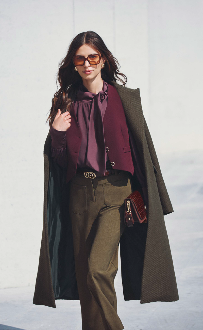 Gilet in Tessuto Tecnico Bordeaux