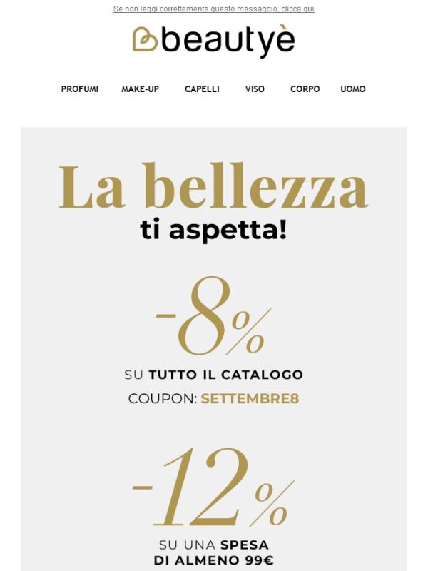 Fino al 12% su tutto il catalogo!Scopri la promo
