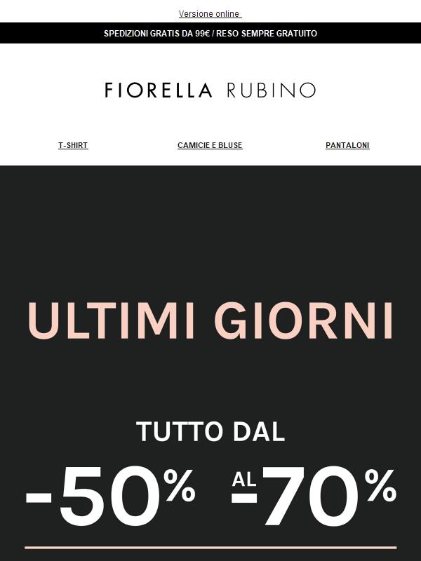ULTIMI GIORNI⏳ Tutto dal -50% al -70%