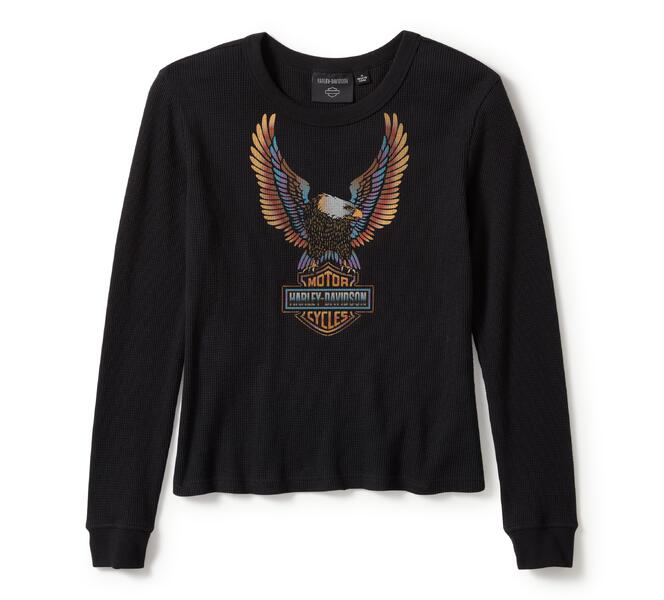 MAGLIA A MANICHE LUNGHE NEON EAGLE DISTRESSED