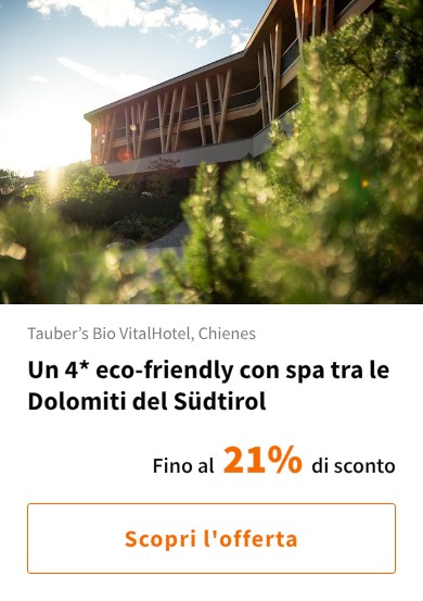 Un 4* eco-friendly con spa tra le Dolomiti del Südtirol