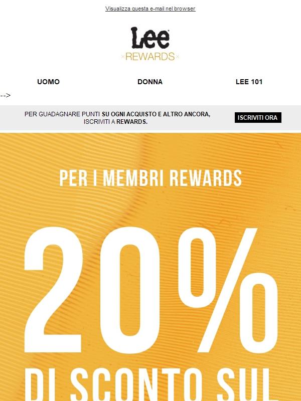 ESTESO! Il tuo sconto esclusivo del 20% per i membri ✨