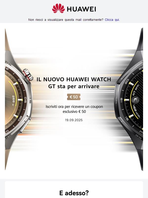 🚀  In arrivo un nuovo HUAWEI WATCH GT!