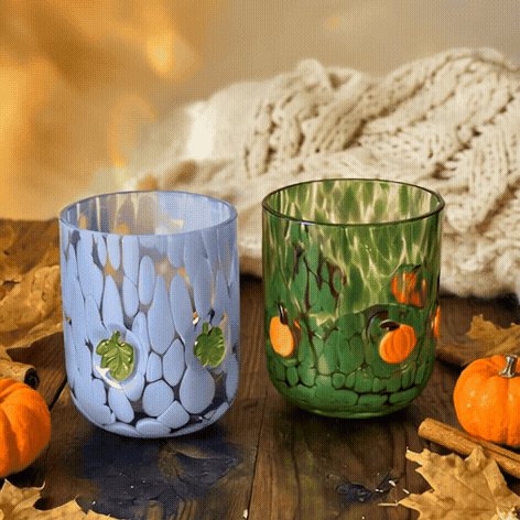 Autumn themed drinking glasses
