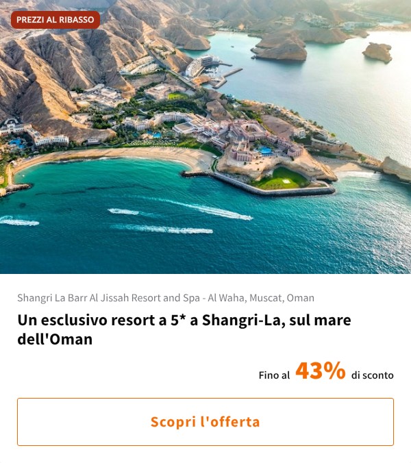 Un esclusivo resort a 5* a Shangri-La, sul mare dell'Oman