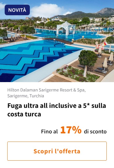 Fuga ultra all inclusive a 5* sulla costa turca