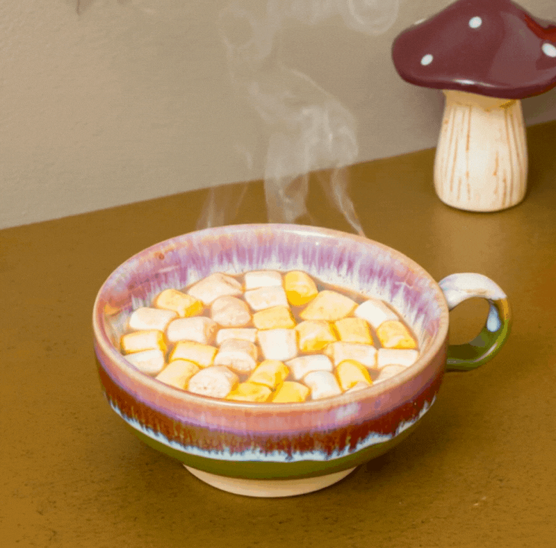 Mug with running glaze - 200 ml