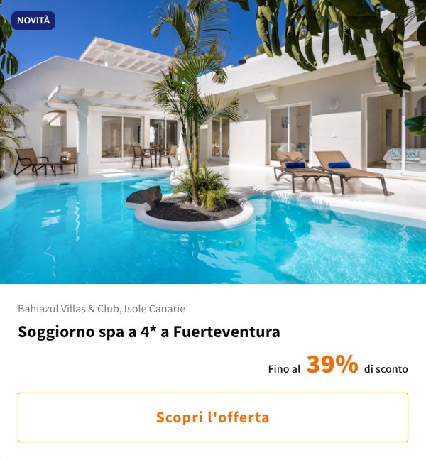 Soggiorno spa a 4* a Fuerteventura
