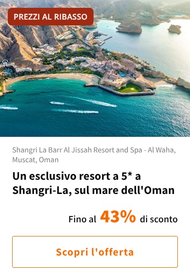 Un esclusivo resort a 5* a Shangri-La, sul mare dell&#x27;Oman