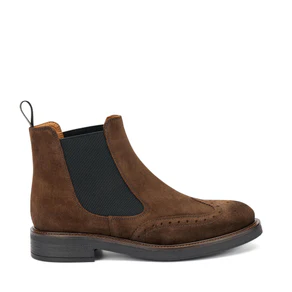 Stivaletti Frau Chelsea Oxford Donna in Camoscio Cacao