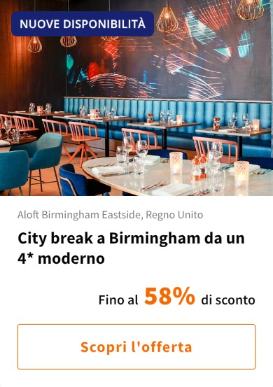 City break a Birmingham da un 4* moderno