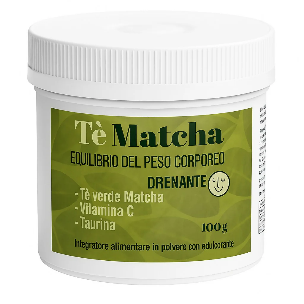 Tè Verde in Polvere con Taurina e Vitamina C - Tè Matcha – Antiossidante Naturale, Energizzante e Supporto Metabolico | 100% Puro 100gr - AlohaLabs