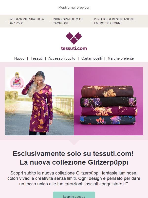 Novità in esclusiva sul nostro shop: tessuti di Glitzerpüppi