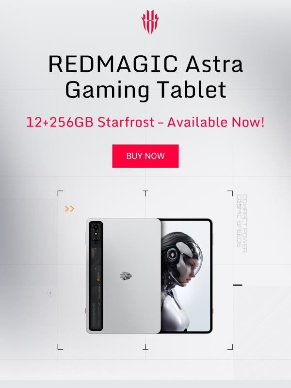 📣The REDMAGIC Astra Gaming Tablet 12+256GB Starfrost is now available for purchase!
