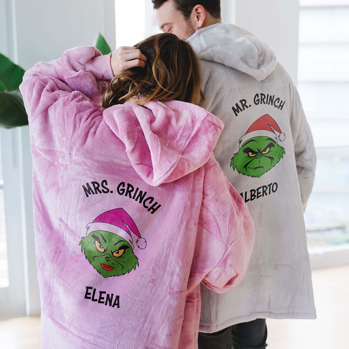Image of Coperta con Cappuccio Personalizzata Grinch