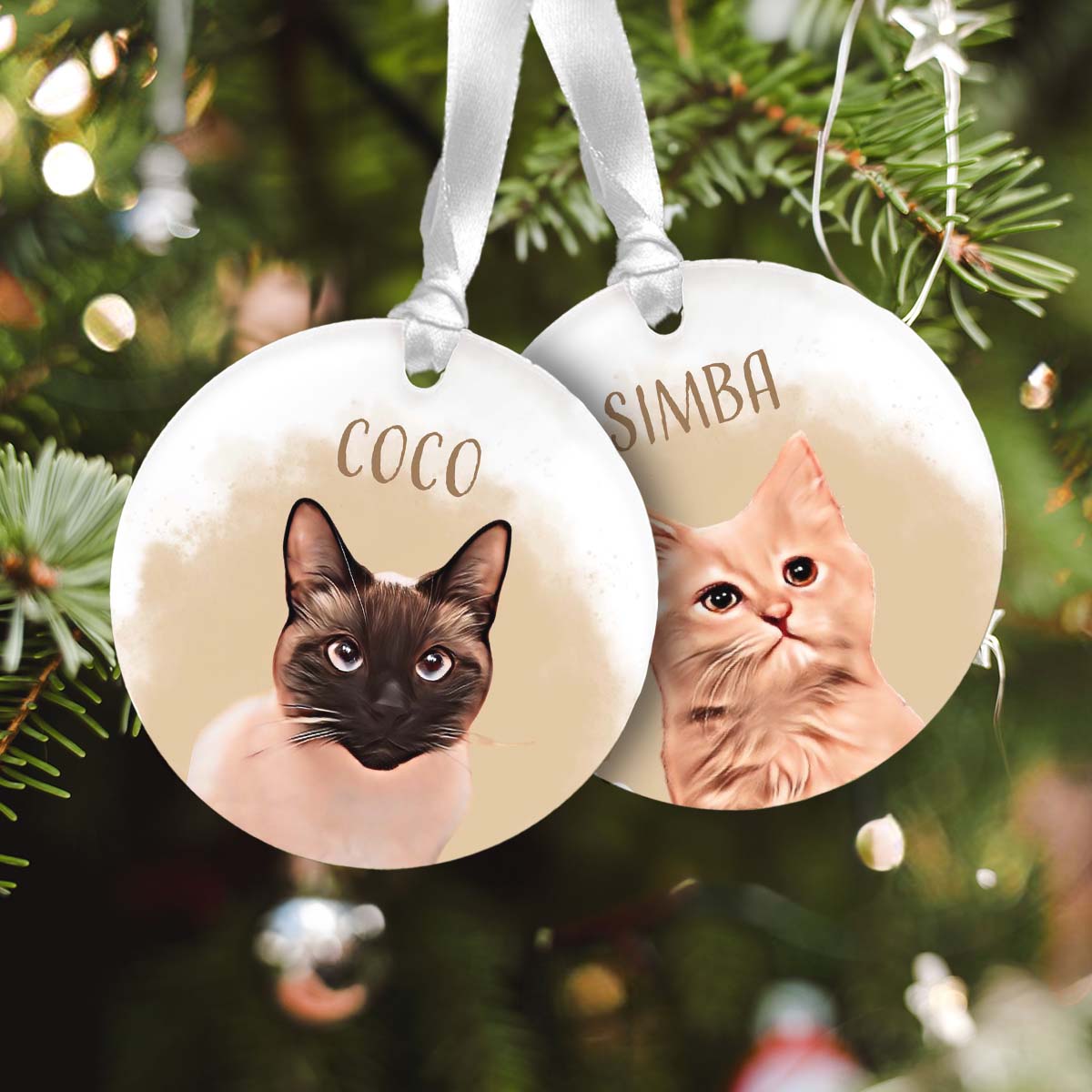 Image of Pendente in Acrilico Personalizzato con Animale Domestico Set da 2