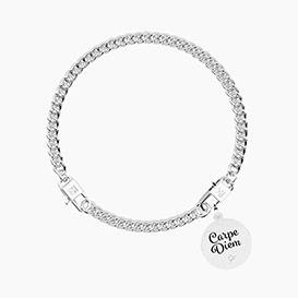 Bracciale HIP HOP   con ciondolo CARPE DIEM