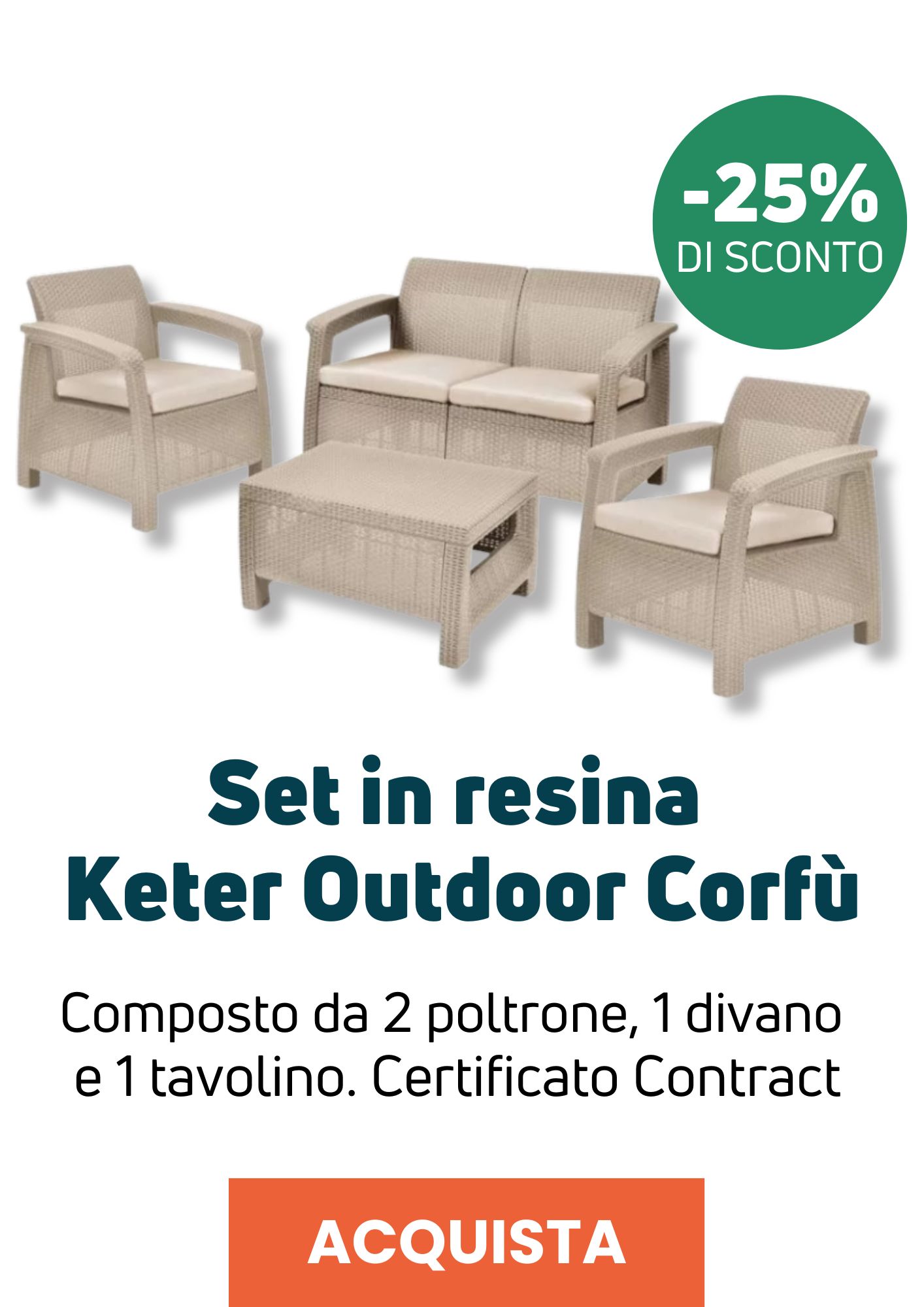 Set Corfù Keter Outdoor | Perrone Shop