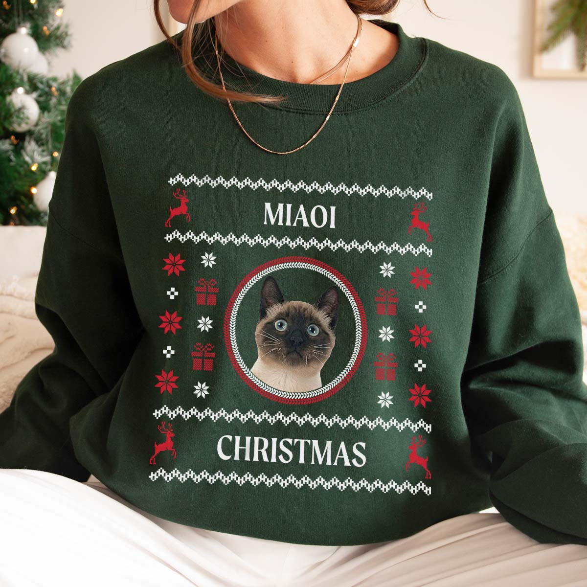 Image of Maglione Natalizio Personalizzato con Foto e Testo