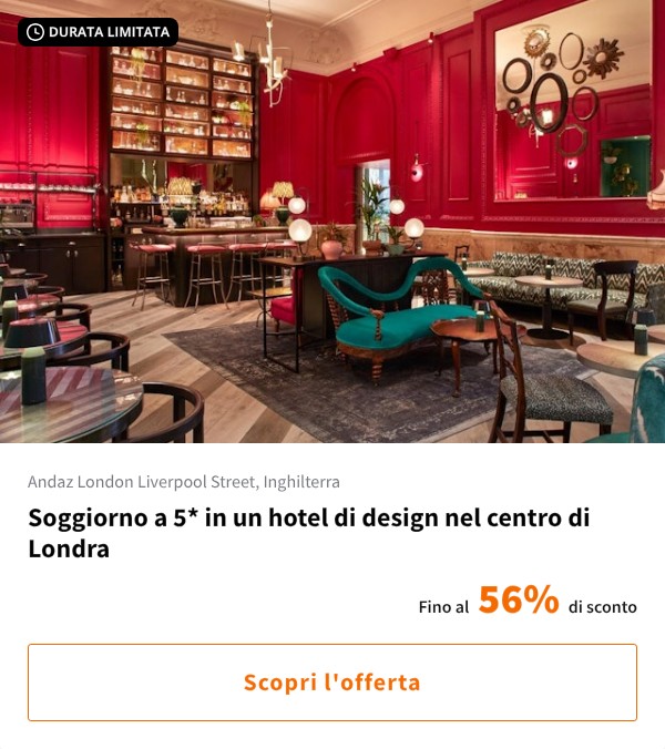 Soggiorno a 5* in un hotel di design nel centro di Londra