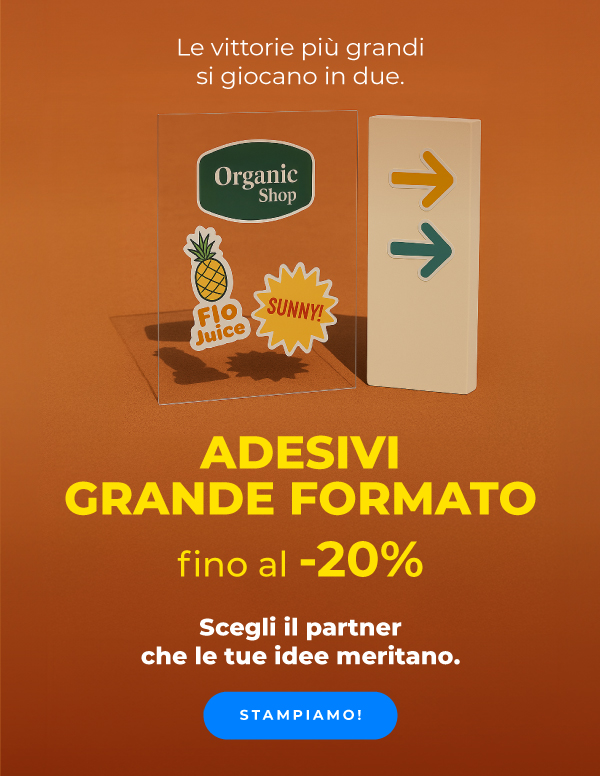 Fino al -20% su Adesivi grande formato