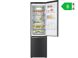 LG GBB72MCVBN Frigorifero combinato, Classe B, 384L, MetalFresh, Wine Rack, No frost, Nero