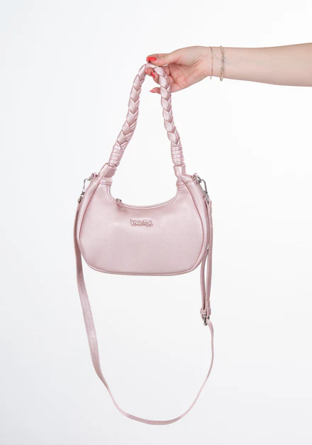 Borsa a mezzaluna metallizata