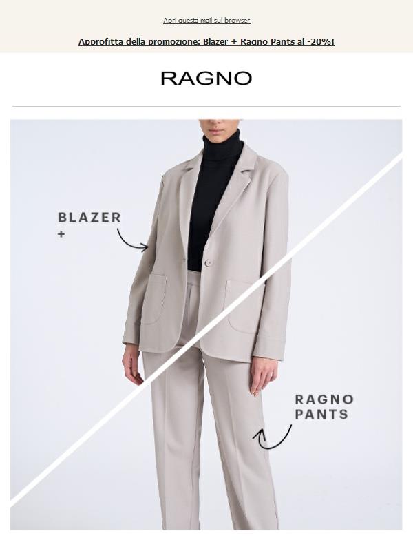 -20% Blazer + Ragno Pants: gioca con forme e colori