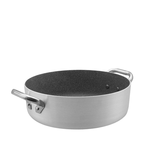SharkSkin Casseruola Bassa In Alluminio Antiaderente Con 2 Maniglie Acciaio Inox - 32 cm