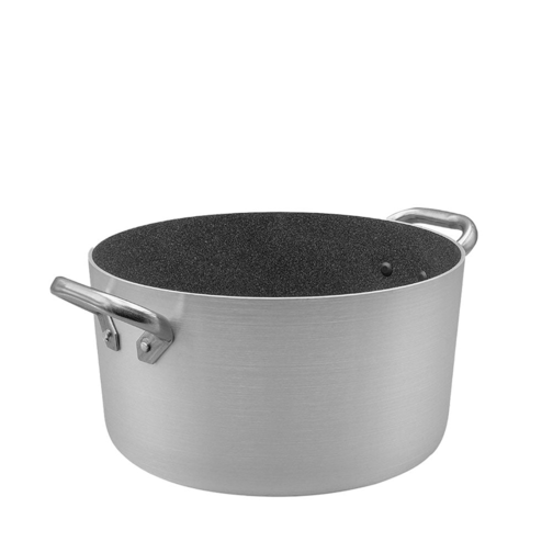 SharkSkin Casseruola Alta In Alluminio Antiaderente Con 2 Maniglie Acciaio Inox - 24 cm