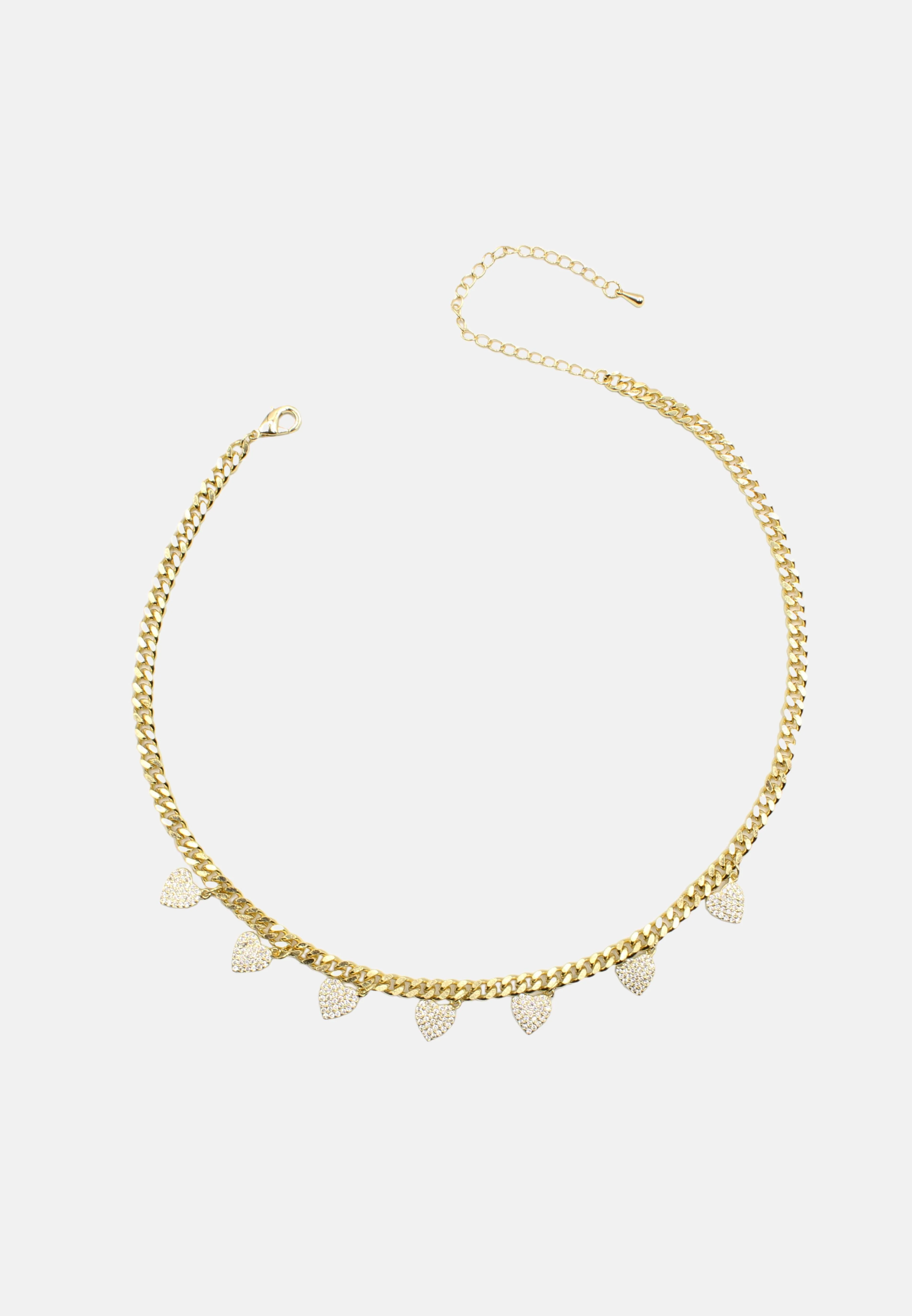 Image of Collana con cuoricini e brillantini