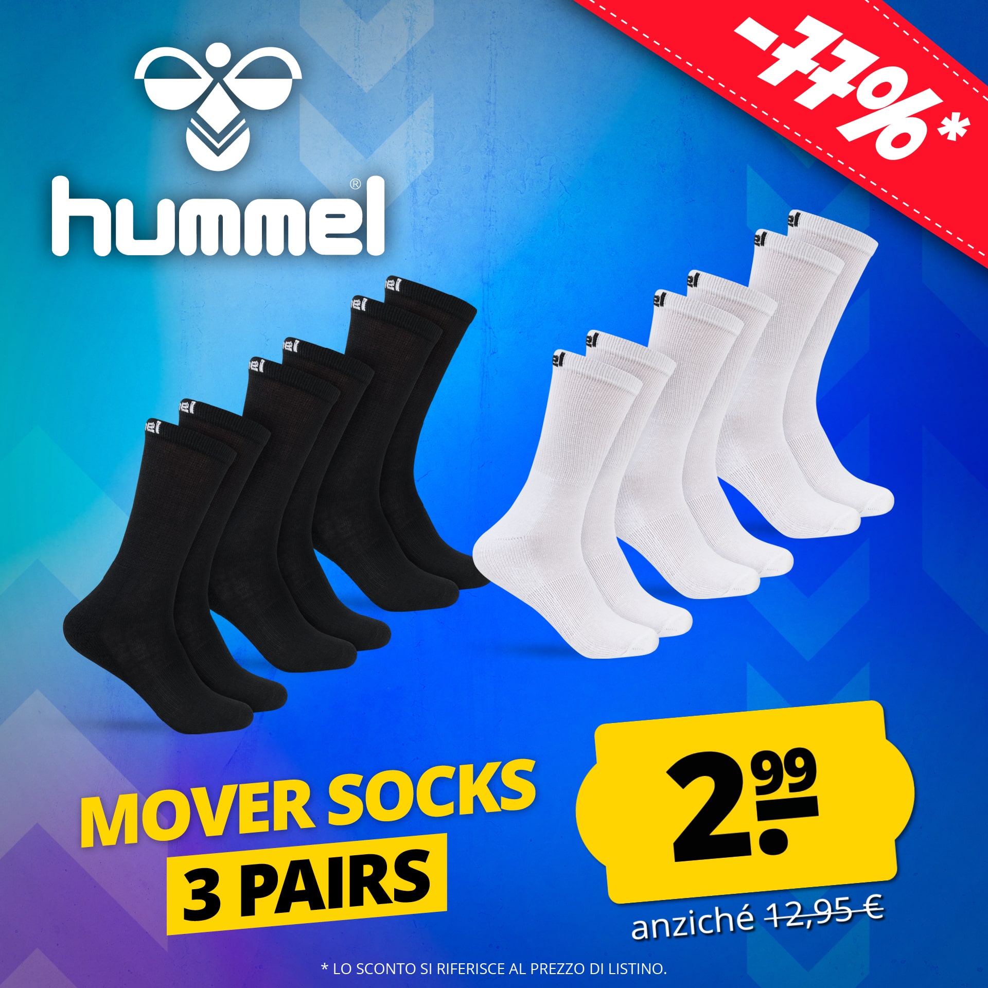 Hummel mover basic unisex calzini 3 paia