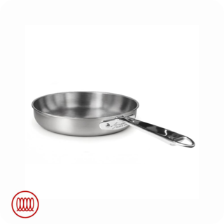 Alu-Inox 3-ply Padella Bassa Induzione Con Manico Tubolare In AluInox Satinato - 24 cm