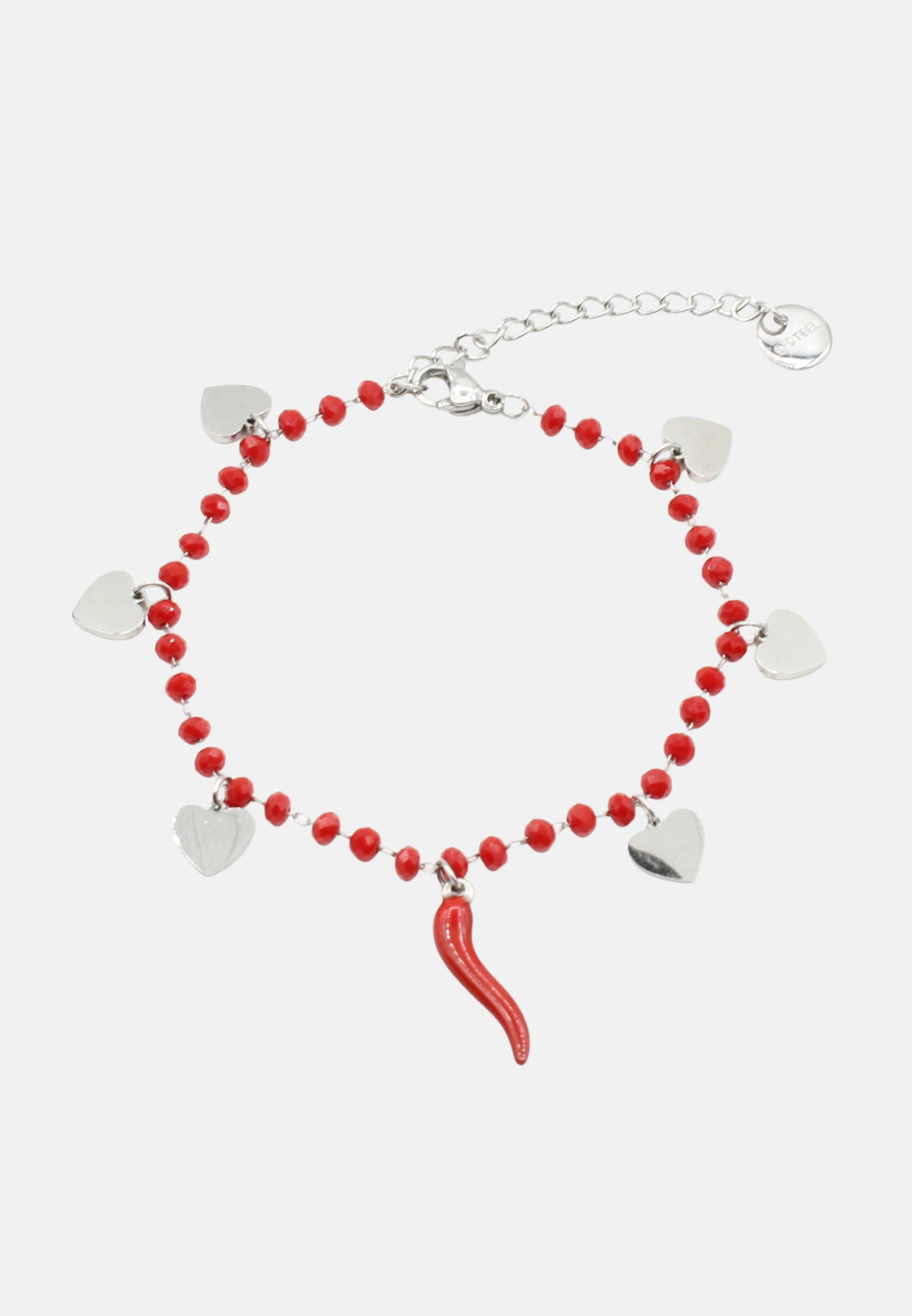 Image of Bracciale cuori e corno