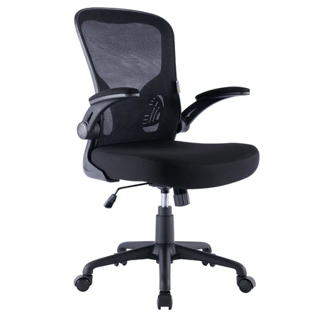 ZIK Sedia da Ufficio, Ergonomica, con Braccioli Pieghevoli, Supporto Lombare– 62x63x119