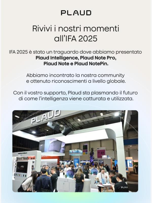 Insieme all’IFA 2025 — Grazie per il viaggio